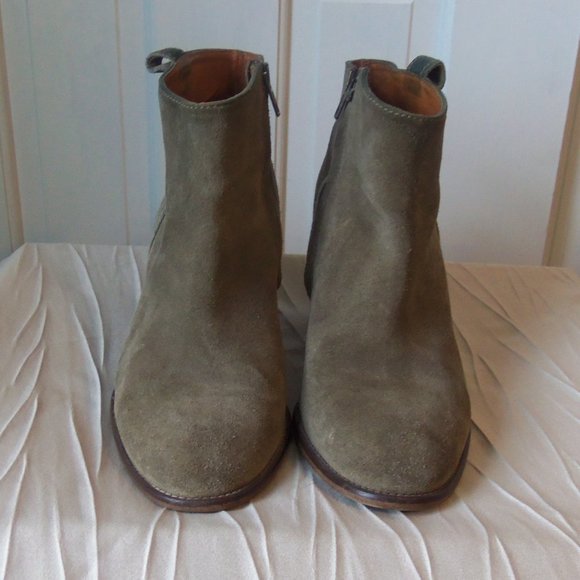 Madewell Taupe Suede Ankle Boots sz 8 - Picture 6 of 9